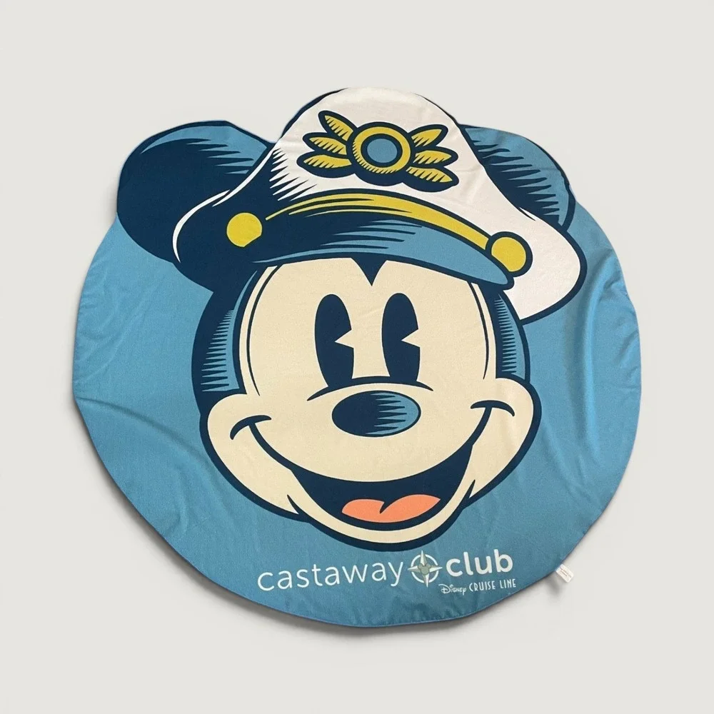 Disney Cruise Line Castaway Club Mickey Mouse Oversized Beach Towel Blue
